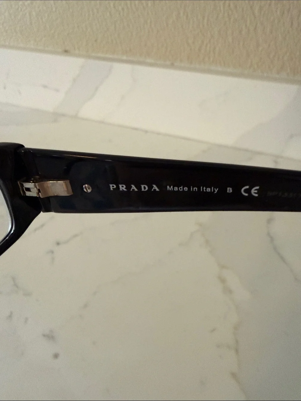 Prada Black Rectangular Glasses VPR 22M